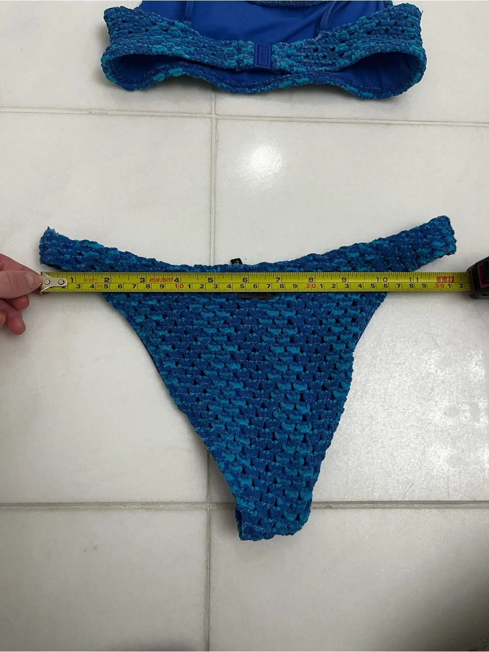 triangl swimwear Blue Crochet Bikini Set - Picture 3 of 11